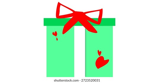 Una cálida caja de regalo naranja atada con una cinta azul, adecuada para festivales de otoño, saludos de Acción de Gracias y vibrantes diseños de fiesta.