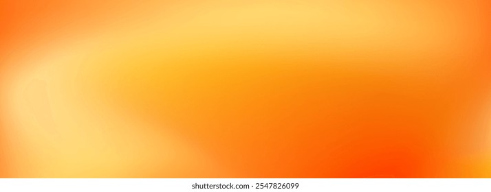 Warm orange yellow gradient background. Autumn color blurred wallpaper. Fall smooth gradation backdrop for banner, poster, leaflet, brochure, booklet. Vector abstract fiery template overlay