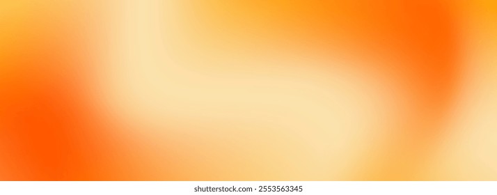 Warm orange yellow gradient background. Autumn colored blurred wallpaper. Fall smooth gradation backdrop for banner, poster, leaflet, brochure, booklet. Vector abstract fiery template overlay