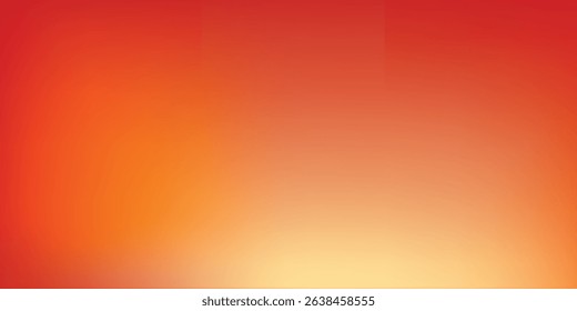 Warm orange yellow red gradient background. Autumn colored blurred wallpaper. Fall smooth gradation backdrop for banner, poster,vektor eps10