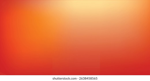 Warm orange yellow red gradient background. Autumn colored blurred wallpaper. Fall smooth gradation backdrop for banner, poster, leaflet, brochure, booklet