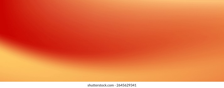 Warm orange yellow red gradient background. Autumn colored blurred wallpaper. Fall smooth gradation backdrop for banner, poster, leaflet, brochure, booklet. Vector abstract fiery template overlay