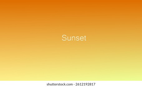 Warm orange yellow sunset gradient with smooth transition—perfect for summer, nature, or dreamy backgrounds. EPS vector format.