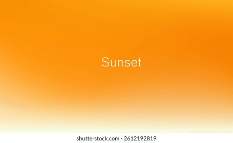 Warm orange yellow sunset gradient with smooth transition—perfect for summer, nature, or dreamy backgrounds. EPS vector format.
