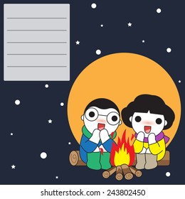 It's so warm paper note illustration