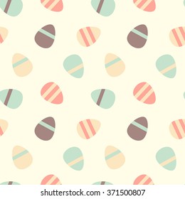warm pastel colorful easter eggs seamless vector pattern background illustration