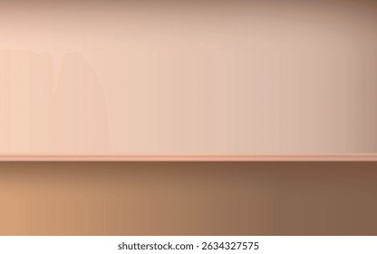 Warm peachy-pink and earthy brown split wall, perfect for home decor mockups, renovation visuals, or cozy interior branding. Subtle gradient with raised shelf detail.