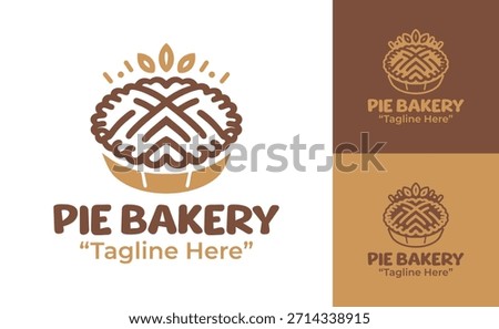 A warm pie bakery logo designed for homemade pie shops and comfort food branding.