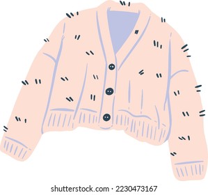 Ilustración de suéter rosa cálido