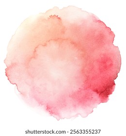 Warm pink watercolor circle radiating softness and warmth.