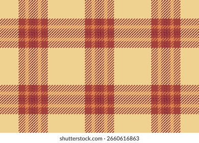 Padrão xadrez quente com linhas de interseção em ferrugem e bronzeado. Um design clássico e texturizado perfeito para têxteis de inverno de outono, fundos e vários projetos criativos.