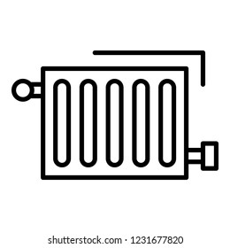 Warm radiator icon. Outline warm radiator vector icon for web design isolated on white background