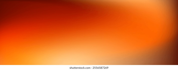 Warm red orange brown gradient wallpaper. Autumn colored blurred poster background. Fall smooth gradation backdrop for banner, leaflet, brochure or booklet. Vector abstract template overlay