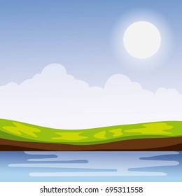 Warm relaxing landscape