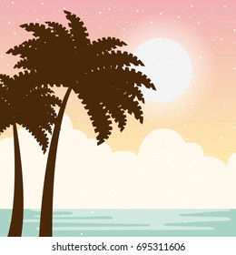 Warm relaxing landscape