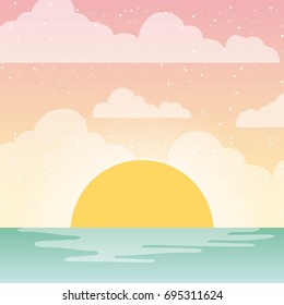 Warm relaxing landscape