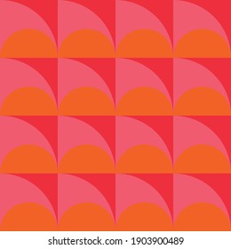 Warm retro colors seamless vector repeat pattern