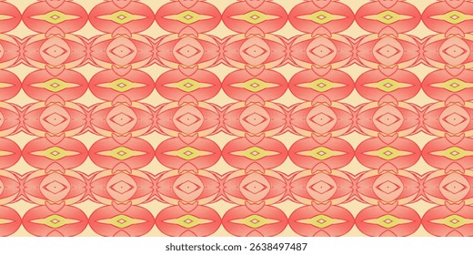 Warm Retro Red and Yellow Seamless Abstract Design