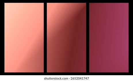 Warm Rose Tonal Gradient: Transição suave de Pêssego para Ameixa Profunda - Fundo abstrato moderno.