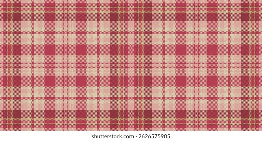 Warm, rustic plaid texture in soft pink and beige tones. Perfect for backgrounds, textile designs, and autumnal projects. Evokes feelings of comfort, warmth, and tradition.
