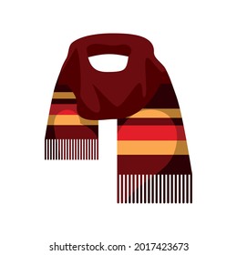 warm scarf accessory isolated icon