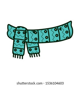warm scarf clothes winter christmas vector illustration