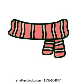 warm scarf clothes winter christmas vector illustration
