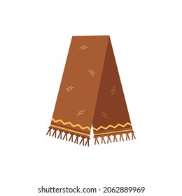 Warm scarf illustration. Vector illustration for stickers, stationery, decoration.