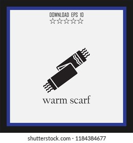 warm scarf vector icon