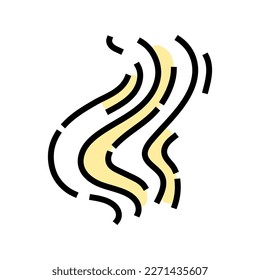 warm smell color icon vector. warm smell sign. isolated symbol illustration