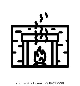 warm smell line icon vector. warm smell sign. isolated contour symbol black illustration