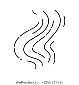 warm smell line icon vector. warm smell sign. isolated contour symbol black illustration