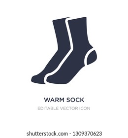 warm sock icon on white background. Simple element illustration from Fashion concept. warm sock icon symbol design.