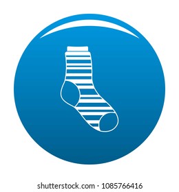 Warm sock icon. Simple illustration of warm sock vector icon for any design blue