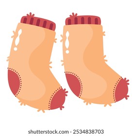warm socks autumn clothes isolated