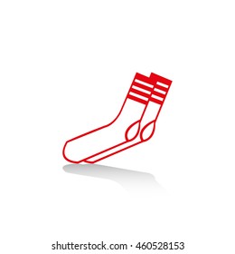 Warm socks. Vector icon.