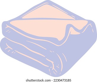 A warm soft pink blanket illustration