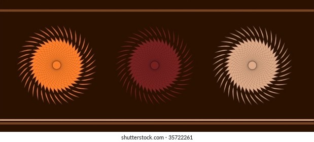Warm Spiral Vector in Autumn Colors