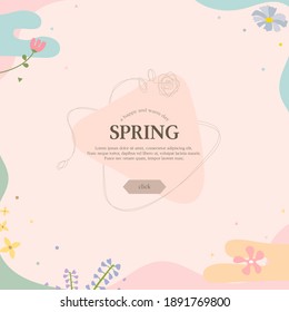 Diseño de marco de ambiente de primavera cálido

