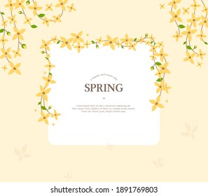 Diseño de marco de ambiente de primavera cálido
