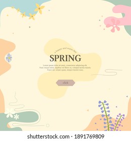 Warm spring atmosphere frame design
