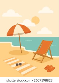 Warm Summer Beach Vibes Vector