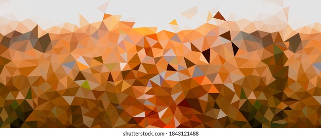 Warm summer polygon banner background