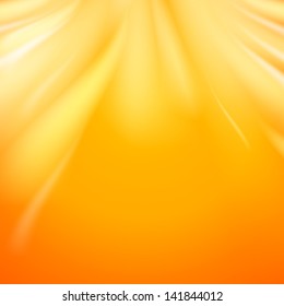 Warm sun light, abstract bacground. Vector illustration, contains transparencies, gradients and effects.