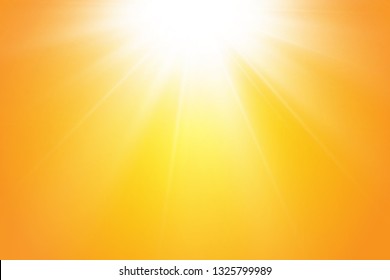  Warm sun on a yellow background. Leto.bliki solar rays
