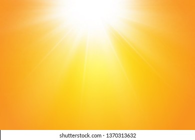  Warm sun on a yellow background. Leto.bliki solar rays