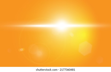 Sol cálido sobre un fondo amarillo. Rayos solares Leto.bliki.О fondo amarillo.