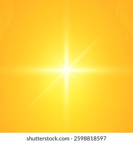  Warm sun on a yellow background. Leto.bliki solar rays