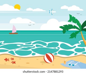 warm sunny day at the beach
