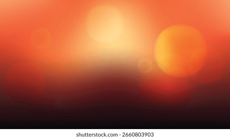 Fondo cálido de Bokeh de la puesta del sol con efectos de luz borrosa